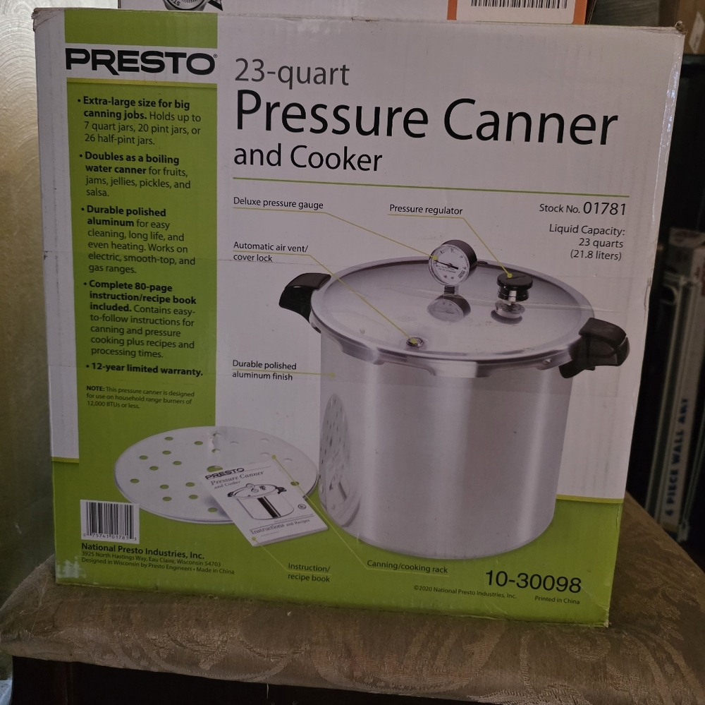 Presto Silver Pressure Canner and Cooker NEW NEVER OPENED